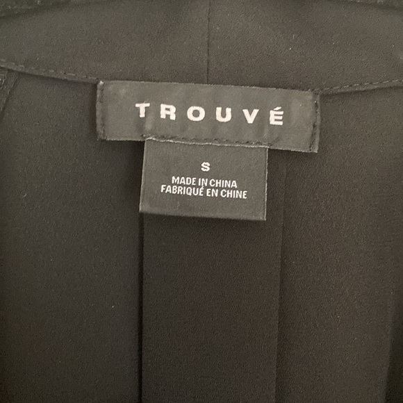 Trouve Long Sleeve Black Blouse - Picture 2 of 6